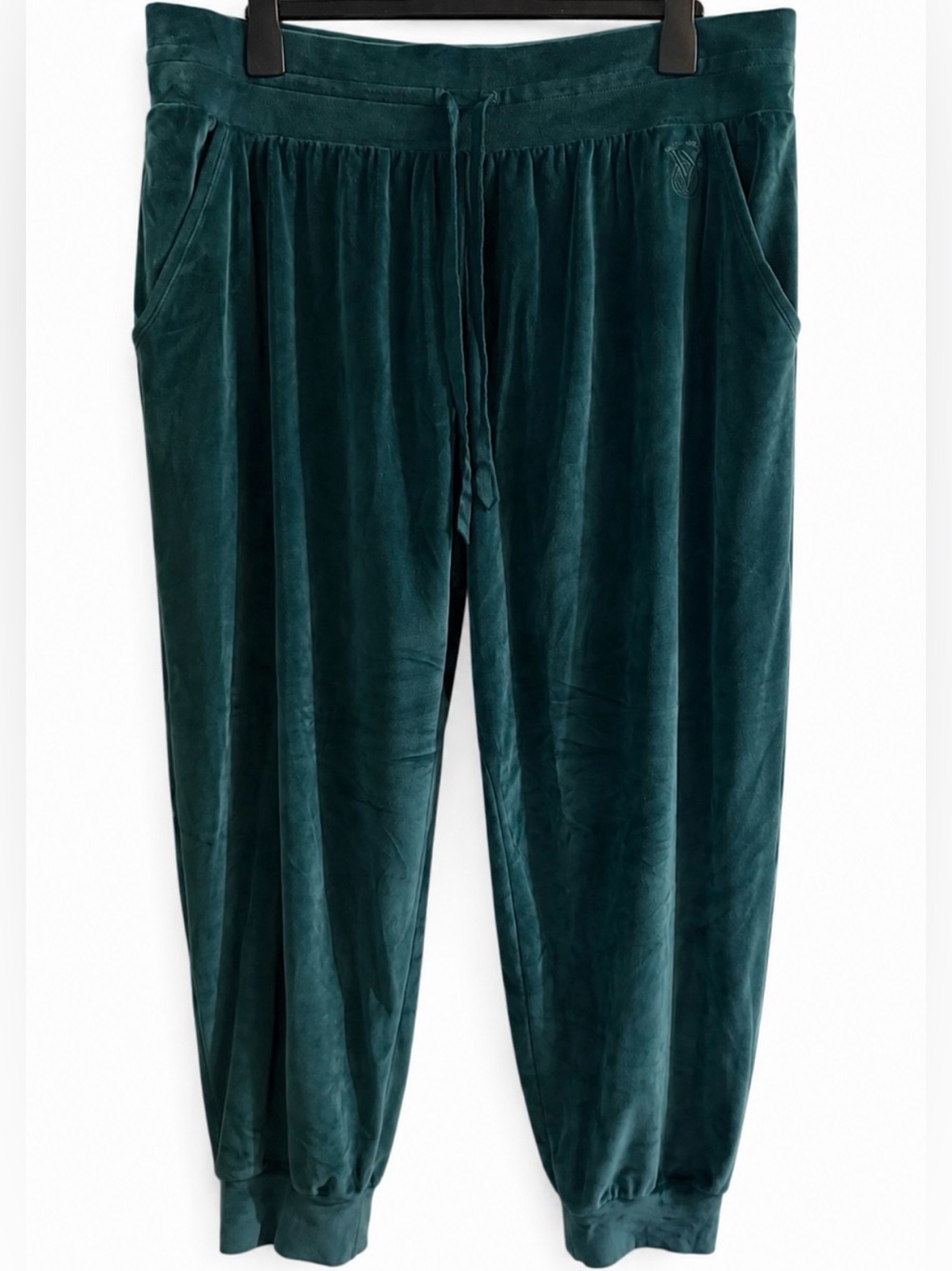 Victoria's Secret Velour Joggers in Deep Teal
